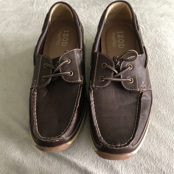 Izod brown leather lace up loafers in size 12 - Picture 1 of 4